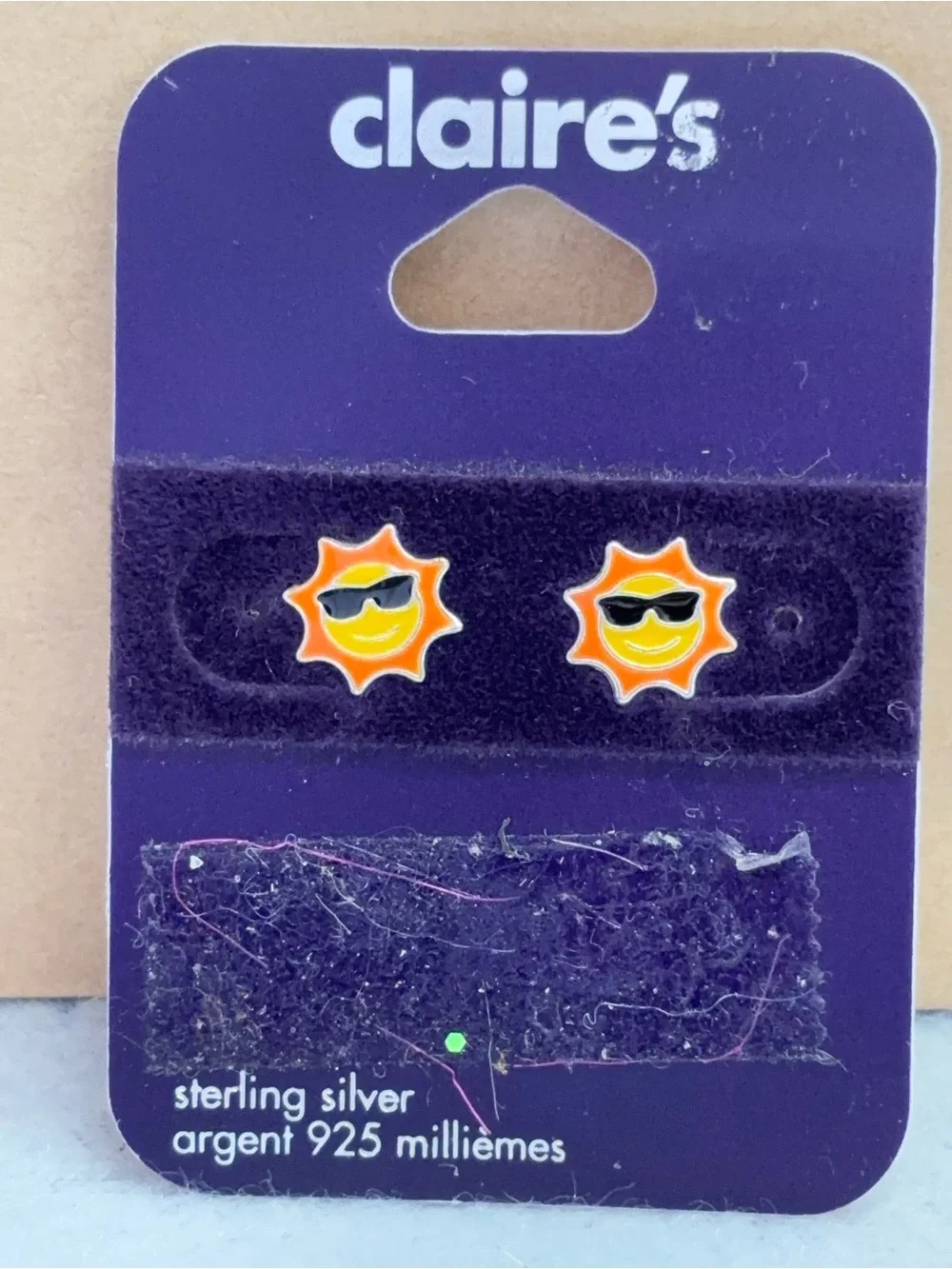 Claire's Girls Sterling Silver Stud Earrings Duck Frog‎ Starburst